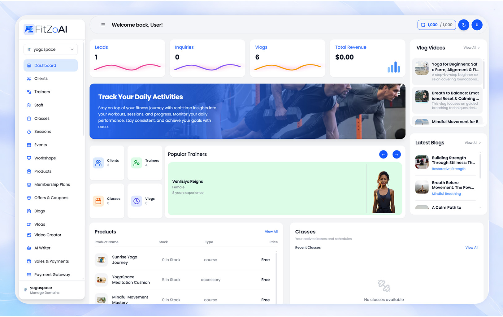 Visit Official Website - FitZoAI dashboard preview